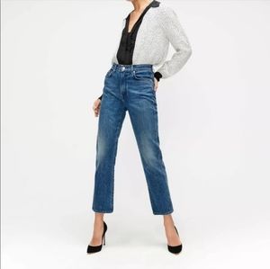 7 for All Mankind High Waist Straight Leg Cropped Jeans Size 2/26